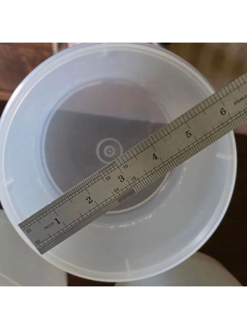 3 Vintage Tupperware Classic Round Canisters Sheer NO Lids
